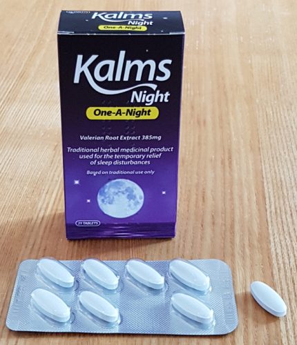 box and blister pack of Kalms Night One-A-Night sleep aid