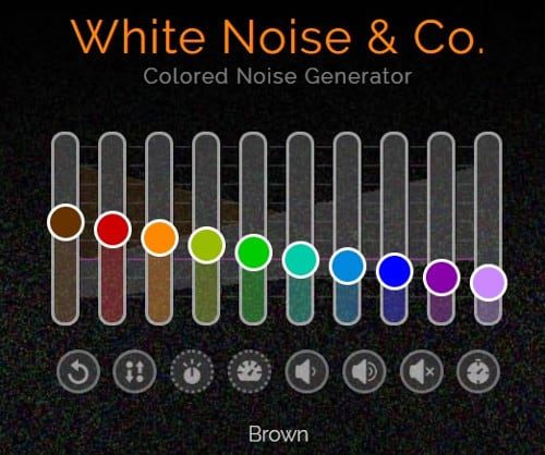 screenshot of the mynoise.net website