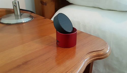 lectrofan micro 2 on a nightstand in a bedroom