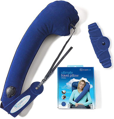 travelrest inflatable travel pillow