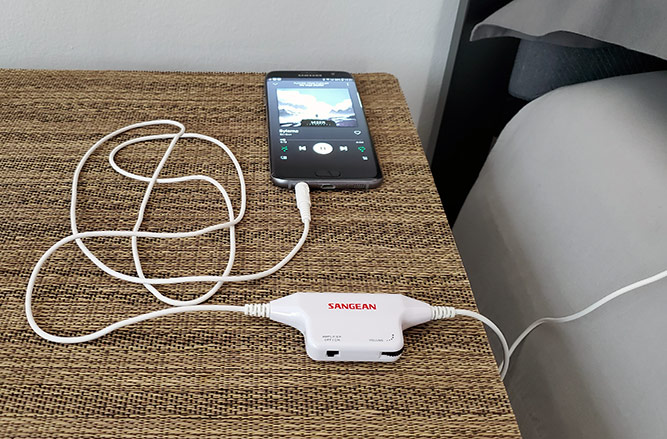 photo of the sangean ps-300 on a nightstand