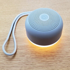 yogasleep travel mini with the nightlight on maximum brightness