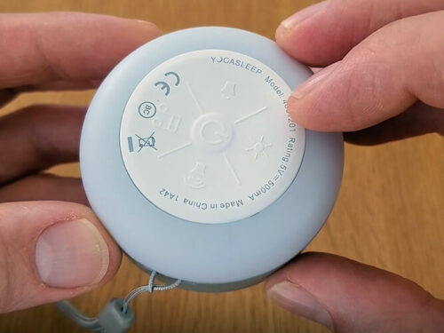 photo of the yogasleep travel mini button interface