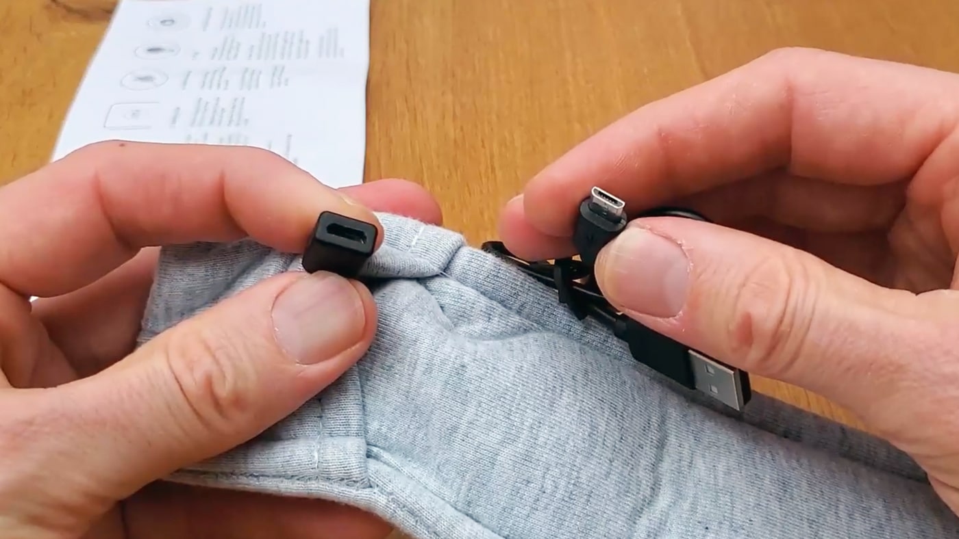 Drowsie pillow speaker connector for charging