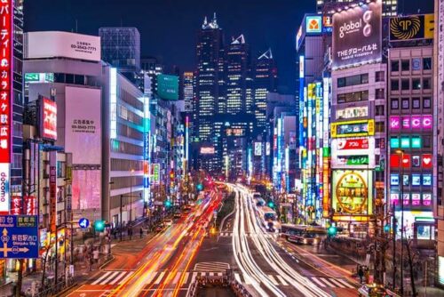 photo of tokyo at night