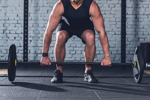 man in the gym doing exercise