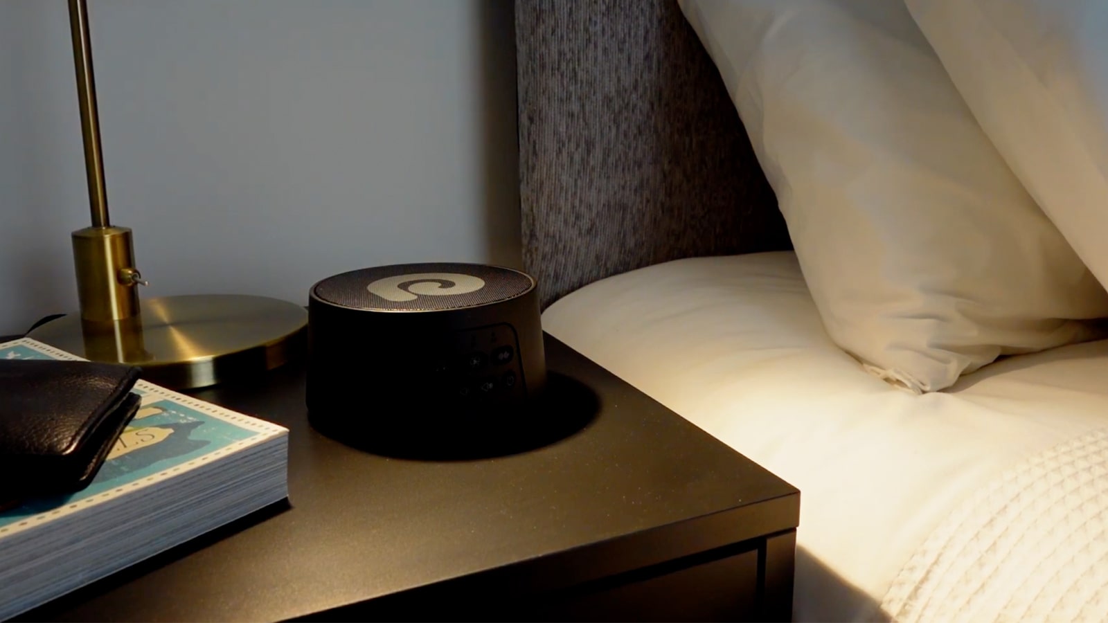Dreamegg D3 Pro on a bedroom nightstand