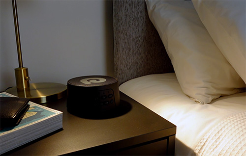 Dreamegg D3 Pro on a bedroom nightstand