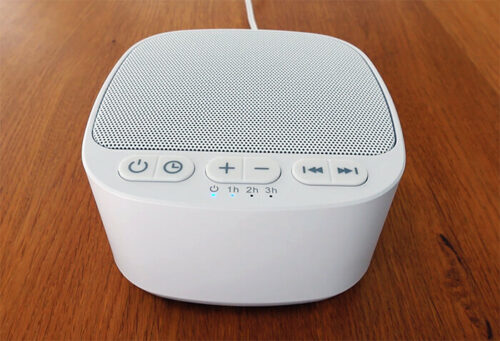 magicteam white noise machine on a table