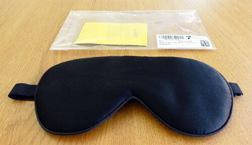 Jersey Slumber sleep mask and packaging