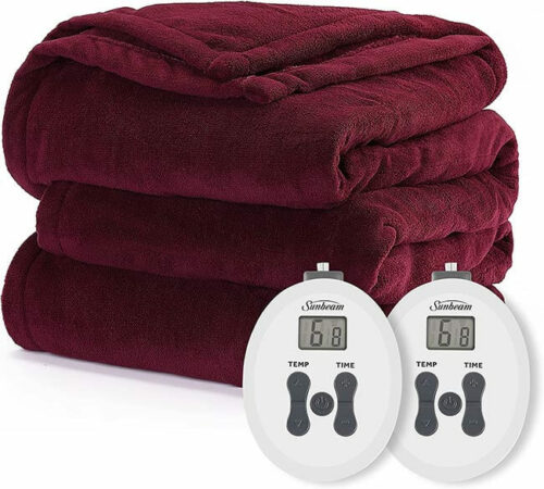 sunbeam micro plush heated blanket