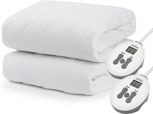 sunbeam water resistant heated mattress pad