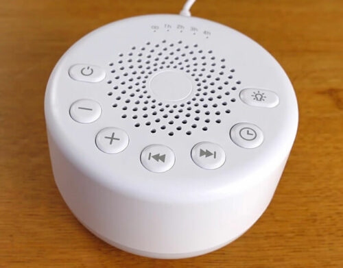 easysleep sound machine seen from the top with allseven buttons