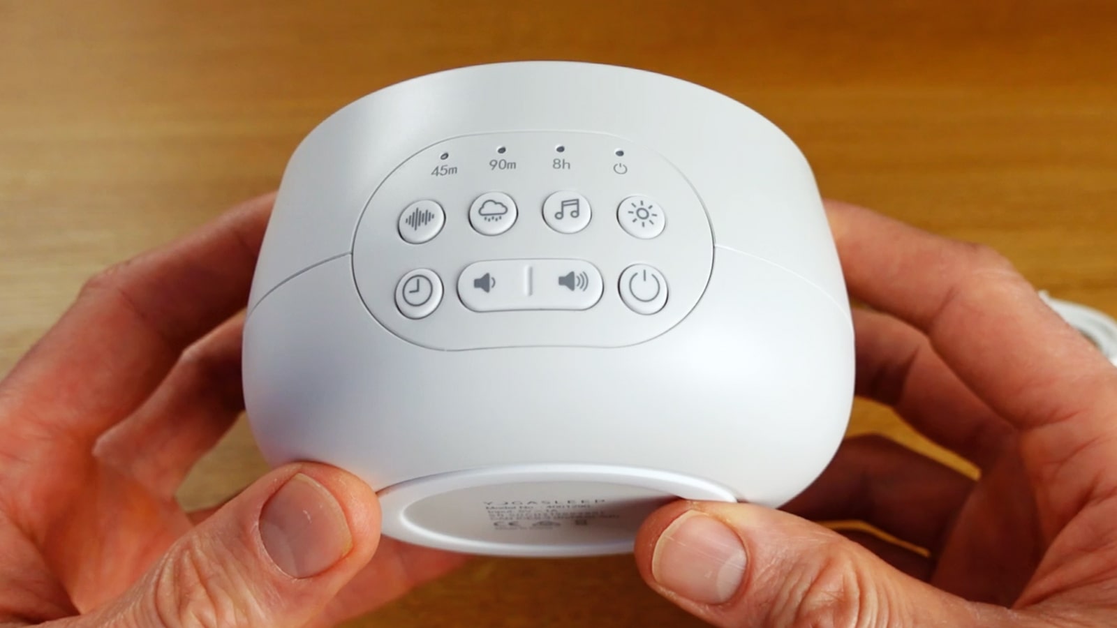 Yogasleep Dreamcenter front buttons
