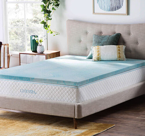 linenspa gel swirl mattress topper