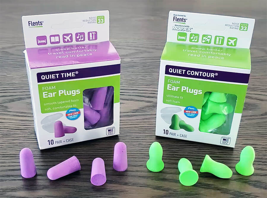 Flents quiet time and Flents quiet contour earplugs