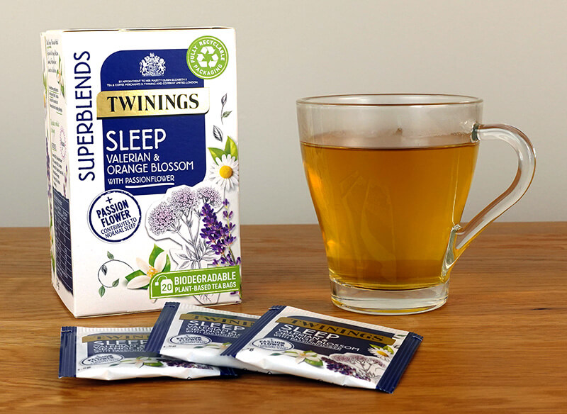 Twinings sleep tea with valerian and orange blossom