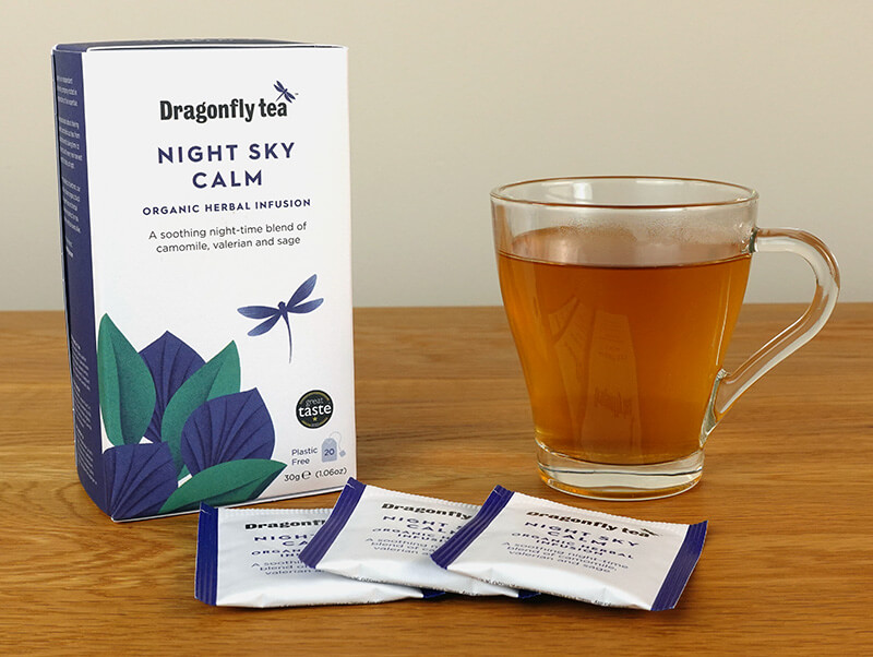 Dragonfly Tea Night Sky Calm