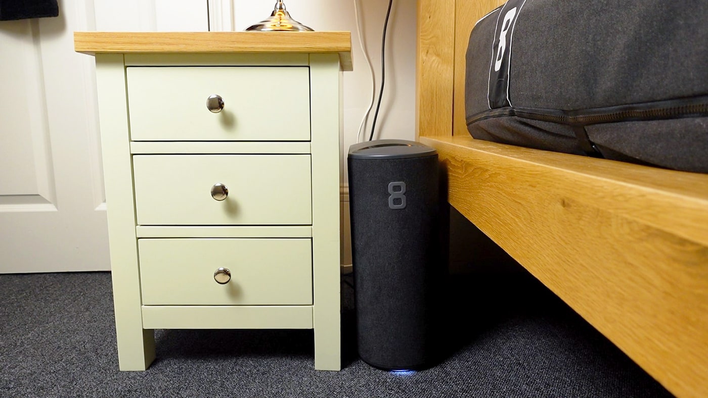 Eight Sleep Hub next to bed