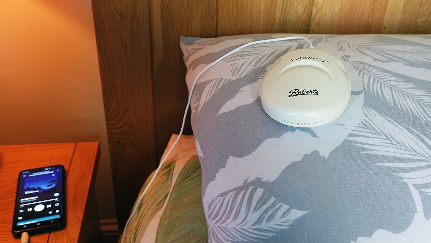 Roberts PillowTalk set up in a bedroom