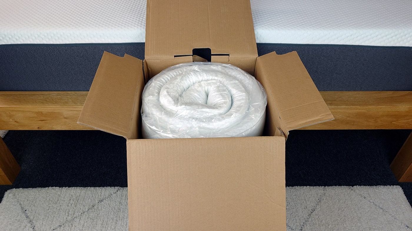 Panda mattress topper in its original box