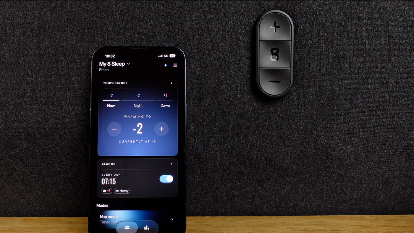 Eight Sleep Pod 5 buttons and app