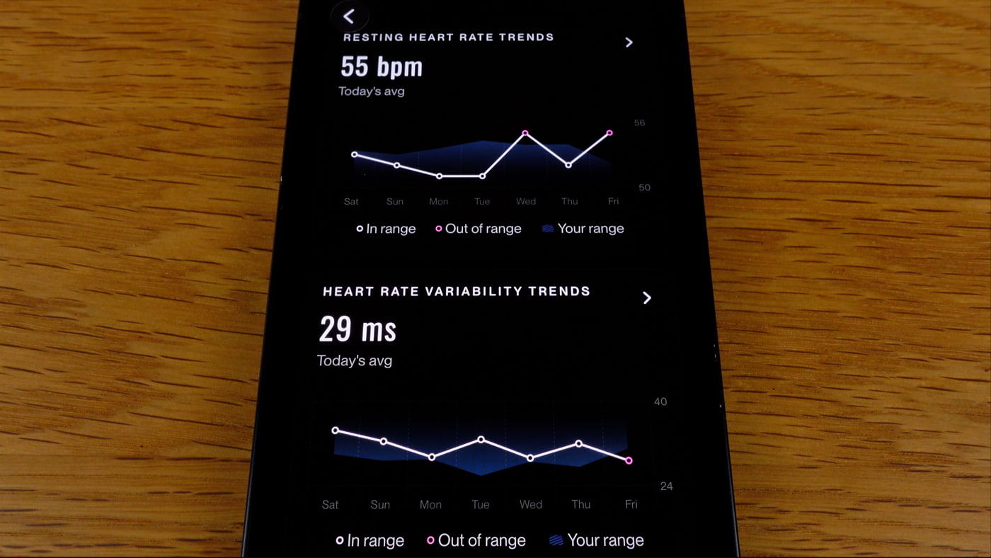 Eight Sleep health check app screen example